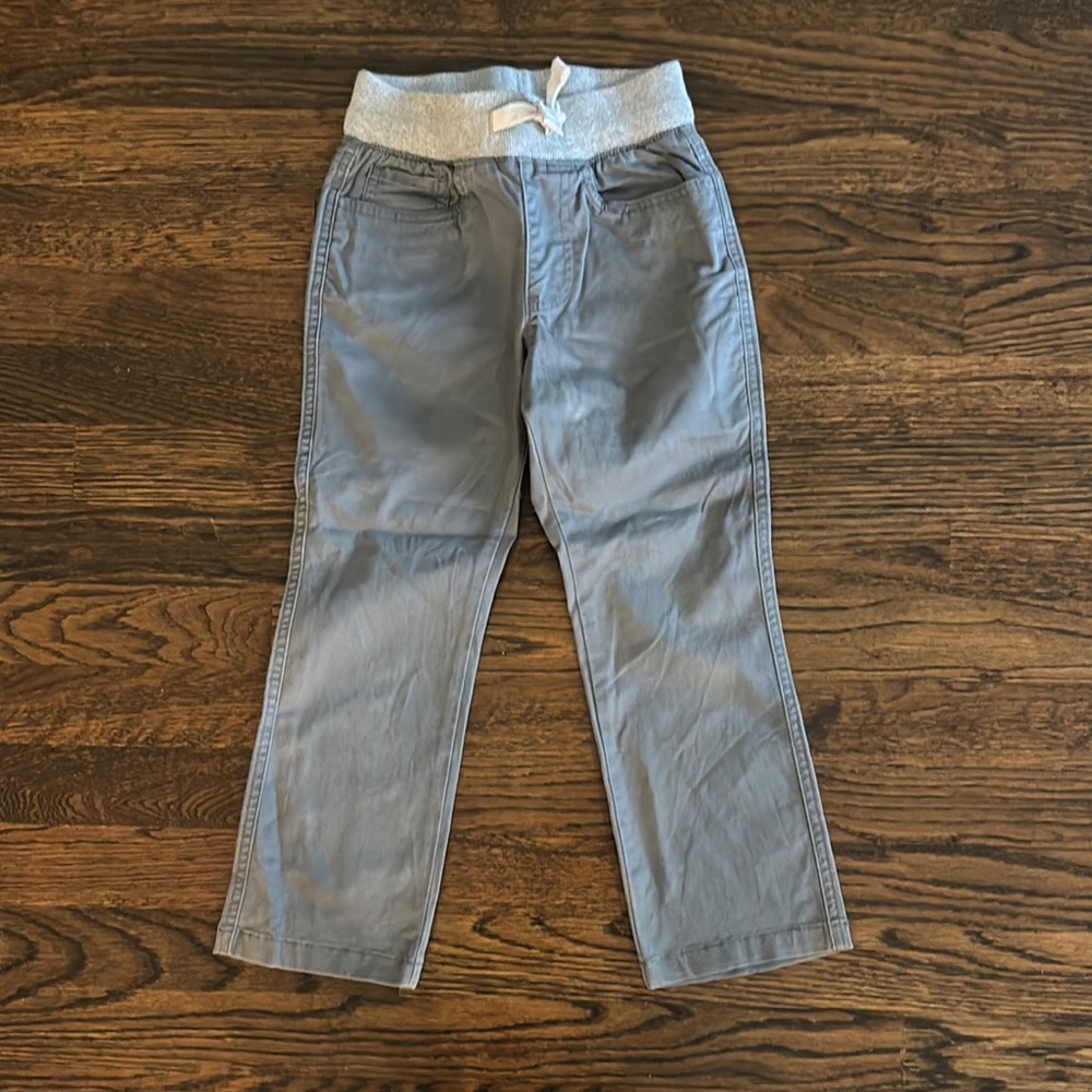 Spotted Zebra Gray Boys Pants with Elastic Waistband, size 4-5